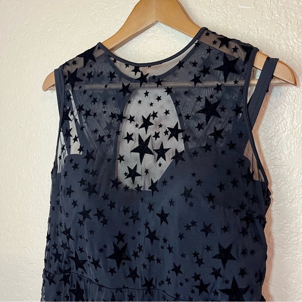Plus Size Black Star Mesh Swimdress - Picture 4 of 10